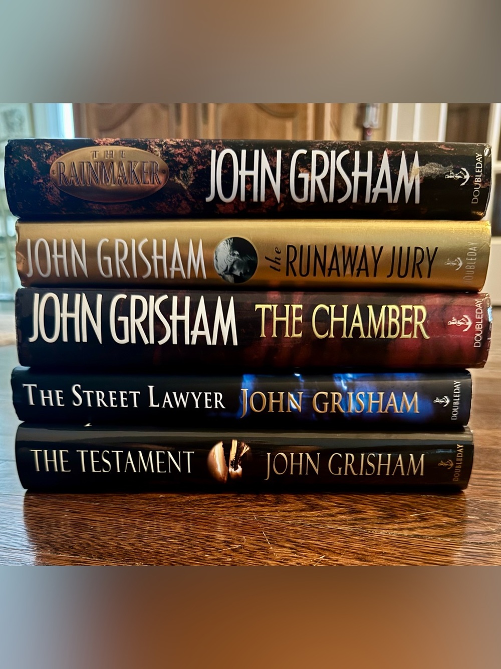 Stacked Hardcover Book Set - John Grisham (Black, Gold, Brown)